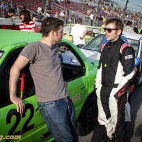 Co-driver Derek and I discussing strategy (or more likely dinner strategy)